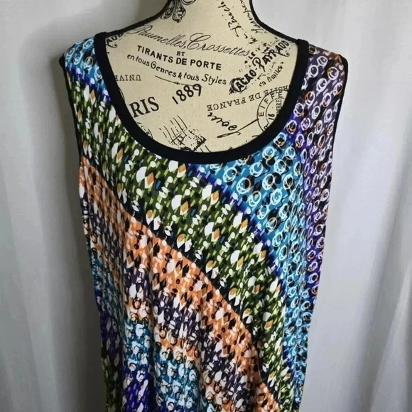 Calvin Klein Multi-colored Bubble Print Maxi Dress Women's Size 20W - Picture 2 of 6